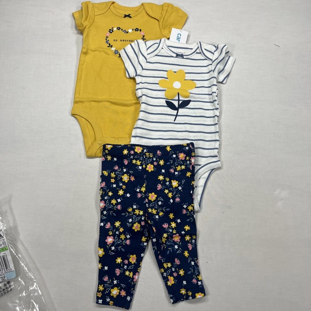 Carter's three-piece three month old girls flower